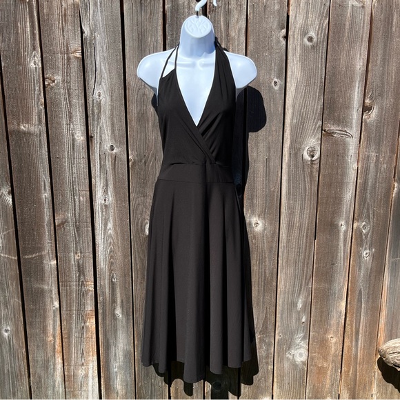 Free Press black halter dress size large - Picture 1 of 17